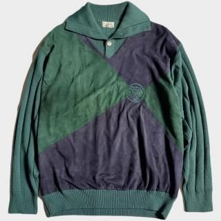 80's SUEDE/SILK HALF B. KNIT(ITALY)