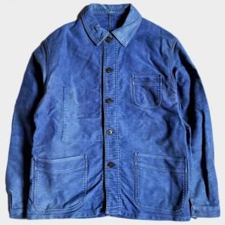 50's F. BLUE MOLESKIN CHORE J.(50)