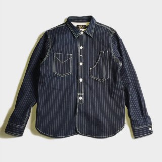 INDIGO STRIPE WORK SHIRTS