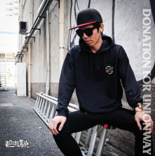 【DONATION FOR UNIONWAY】 Pullover hoodie(BLACK)+T-Shirt