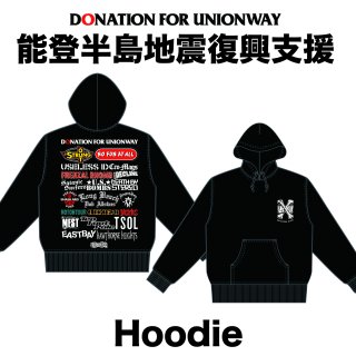 能登半島地震復興支援【DONATION FOR UNIONWAY】 Hoodie(Black)