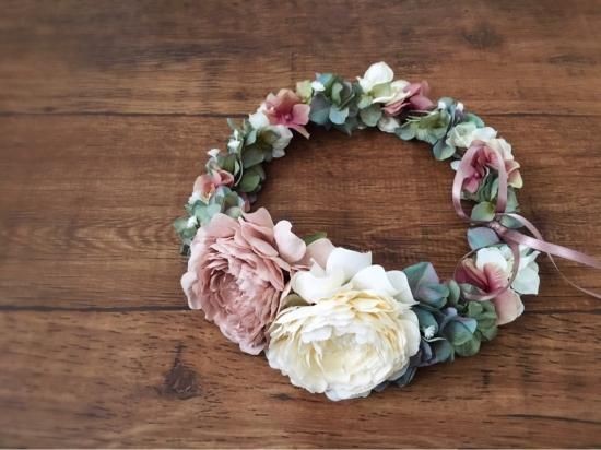 アンティークピンクの花冠 アヴェック ラ フルール