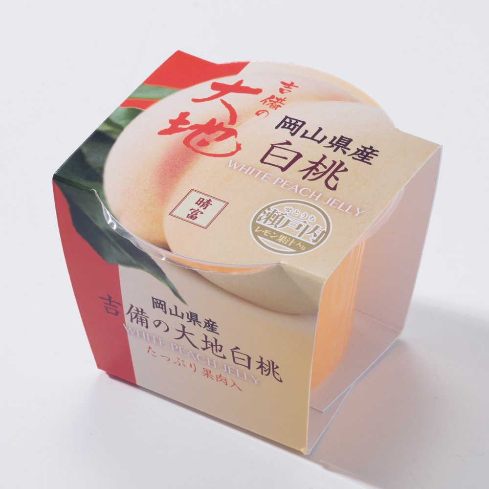 白桃ゼリー140g 晴富オンラインストア 高級ギフトショップ 晴富 は岡山県産の清水白桃など旬の果物 海産物をお届けします