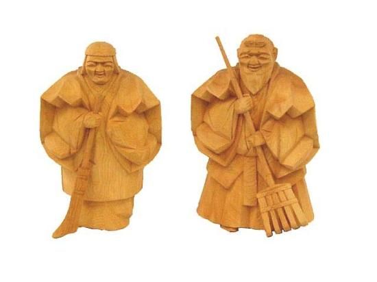 骨董 土人形 高砂人形と山神様 置物 コレクション