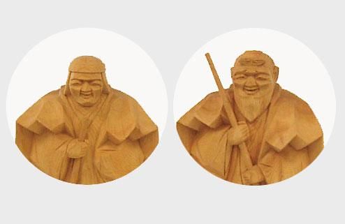 高砂人形 一位一刀彫 六寸 克之作 高砂人形 一位一刀彫 六寸 克之作