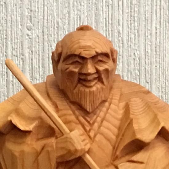 高砂人形 一位一刀彫 三寸 昌之作 高砂人形 一位一刀彫 三寸 昌之作