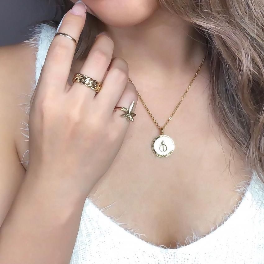 14K Gold Plated】マイアミキューバンリング|海外セレブ 14K Gold Plated】マイアミキューバンリング|海外セレブ