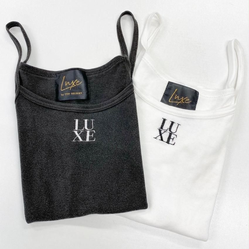 Luxe】ロゴ刺繍キャミソール｜海外セレブファッション通販Top Secret