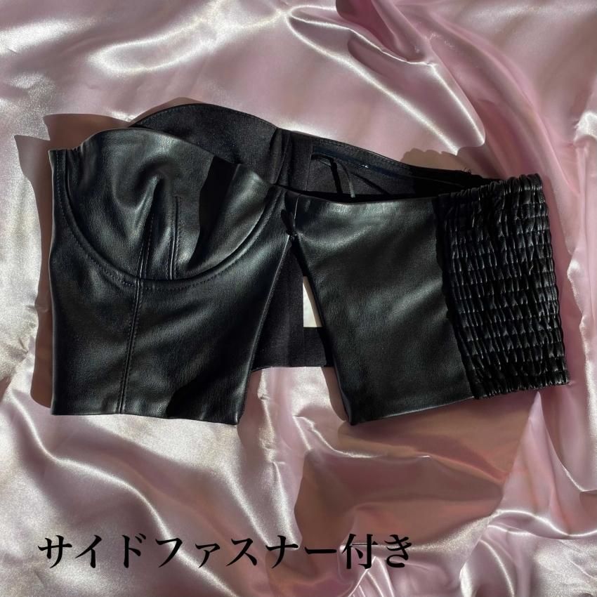 Vibrant M.i.U】レザービスチェトップス｜海外セレブファッション通販