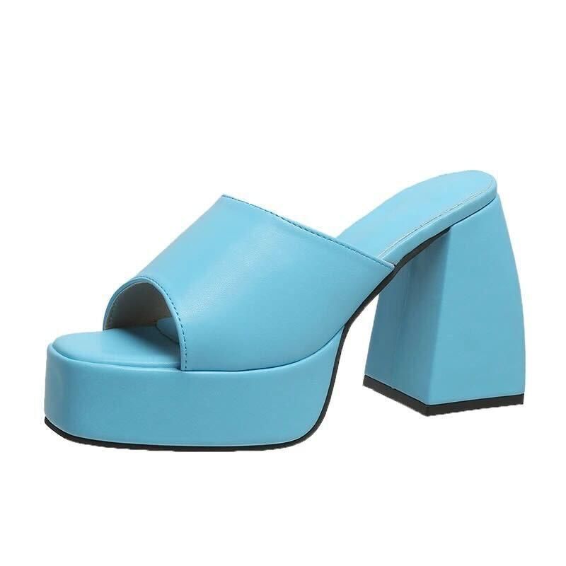 Dries Van Noten VIP Sale レザーチャンキーヒールミュール♪ Amazon | [ZQSMYXGS] チャンキーヒールサンダル、5cm スクエア