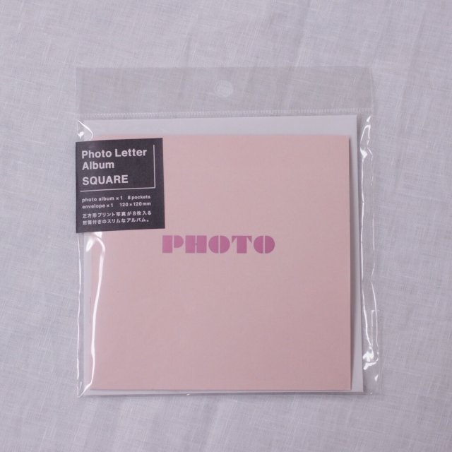 PHOTO LETTER ALBUM SQUARE/ピンク