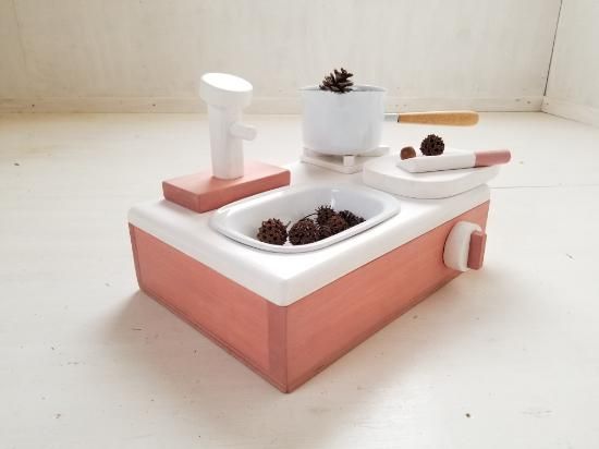 おままごとキッチン コンパクトな卓上キッチン 手作り工房 うらら