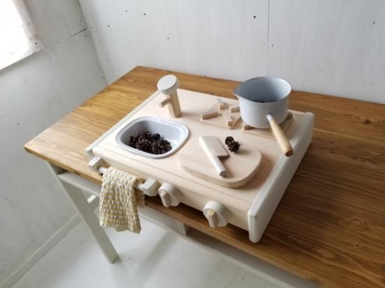 おままごとキッチン 卓上 背面なし 手作り工房うらら