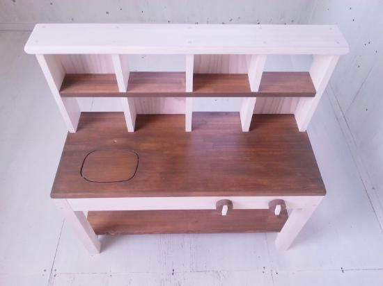 おままごとキッチン 4本脚デスク セミオーダー品 うらら