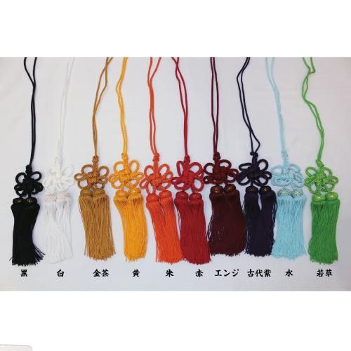 印籠 木製丸型 カラー（大）完成品 木製カラー2寸ひょうたん・菊結び房