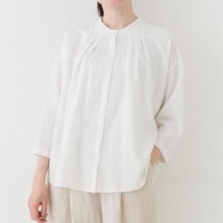 sato②0b*グレージュ灰系*配色切替大人ナチュラルブラウス　麻1015 sato様専用②0b*グレージュ灰系*配色切替大人ナチュラルブラウス