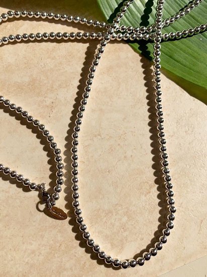 Long Metal color Necklace SILVER