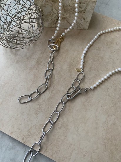 volume chain pearl necklace
