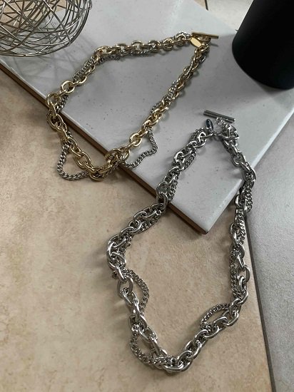 <img class='new_mark_img1' src='https://img.shop-pro.jp/img/new/icons15.gif' style='border:none;display:inline;margin:0px;padding:0px;width:auto;' />double chain mix short necklace
