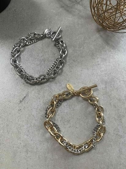 double chain  mix bracelet