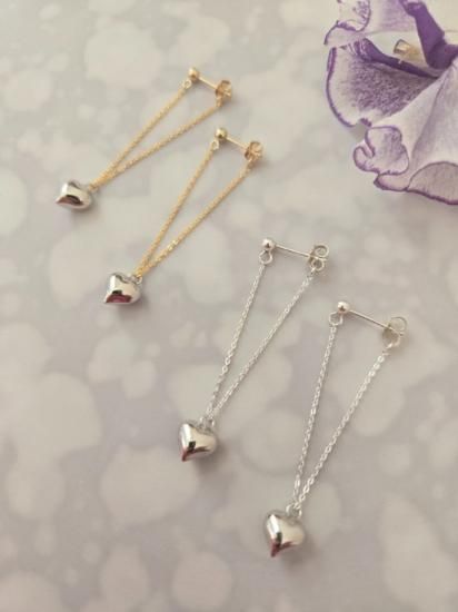 <img class='new_mark_img1' src='https://img.shop-pro.jp/img/new/icons13.gif' style='border:none;display:inline;margin:0px;padding:0px;width:auto;' />Heart Charm Swing Pierce (SLV)