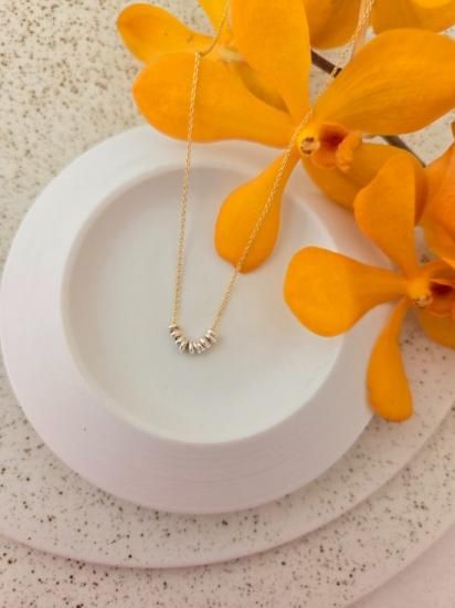 <img class='new_mark_img1' src='https://img.shop-pro.jp/img/new/icons13.gif' style='border:none;display:inline;margin:0px;padding:0px;width:auto;' />Karen Silver Rough Rondel Necklace