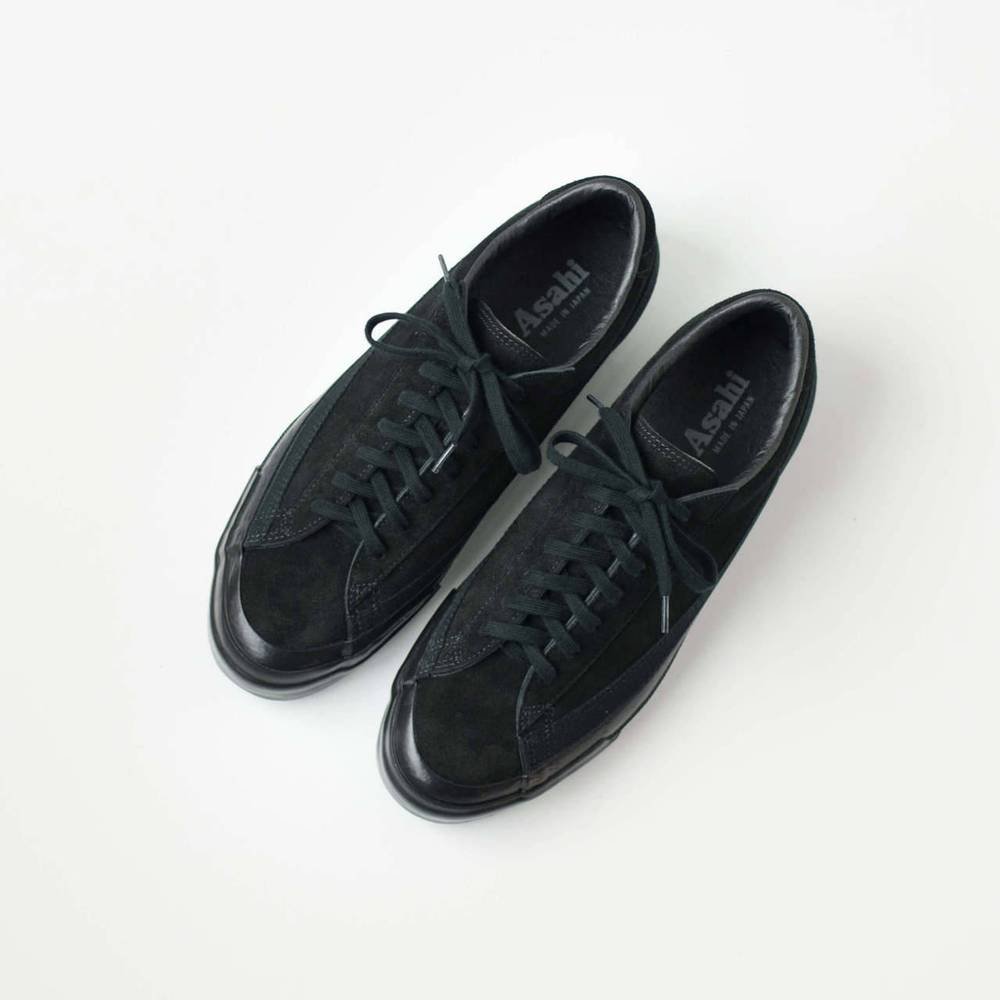 ASAHI / BELTED LOW SUEDE [ BLACK/BLACK ] - HOEK