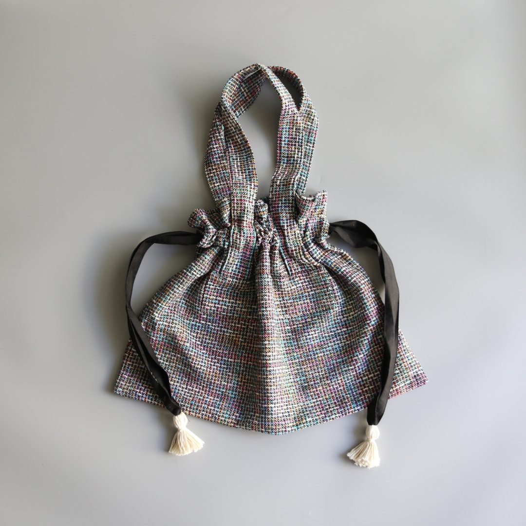 Suno & Morrison<br />Silk Cotton Tweed Drawstring Tote