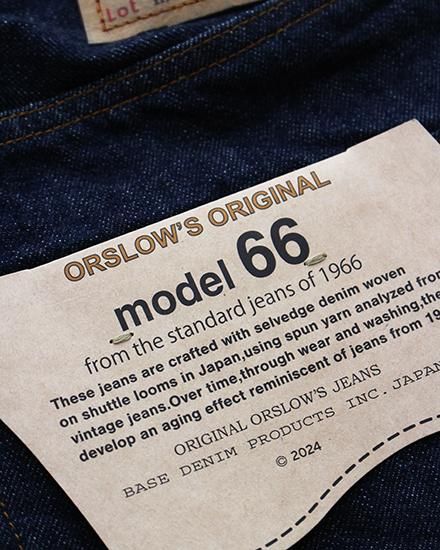 orslow / オアスロウ】Model 66 Standard Denim orslow / オアスロウ】Model 66 Standard Denim