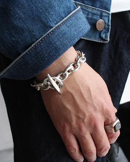 VINTAGE】Vintage Danish Silver Heavy Chain Bracelet VINTAGE】Vintage Danish Silver Heavy Chain Bracelet
