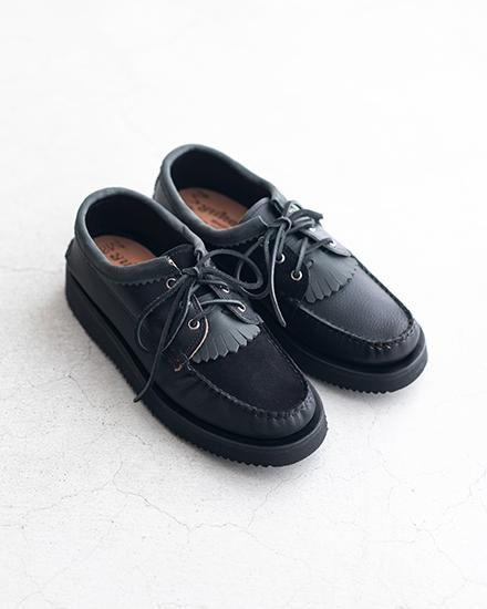 YUKETEN】Blucher W/ Kiltie “Mismatch Black” Made In USA YUKETEN】Blucher W/ Kiltie “Mismatch Black” Made In USA