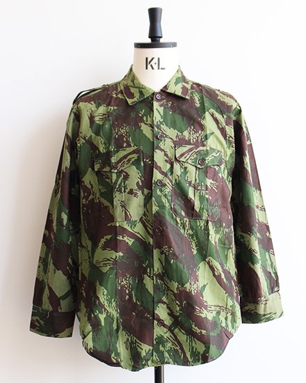 【DEADSTOCK】60s Portugal Military Brush Camo Shirts / デッドストック ポルトガル軍 ブラッシュカモ  シャツ