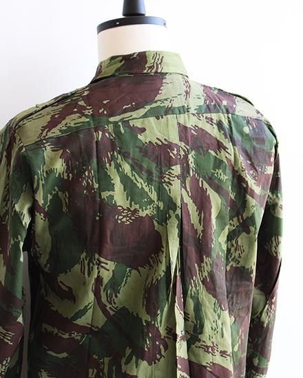 DEADSTOCK】60s Portugal Military Brush Camo Shirts / デッド