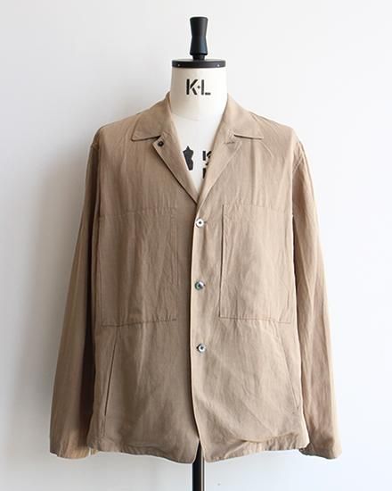 【STILL BY HAND / スティル バイ ハンド】Rayon Blend Open Collar Jacket / レーヨンオープンカラージャケット