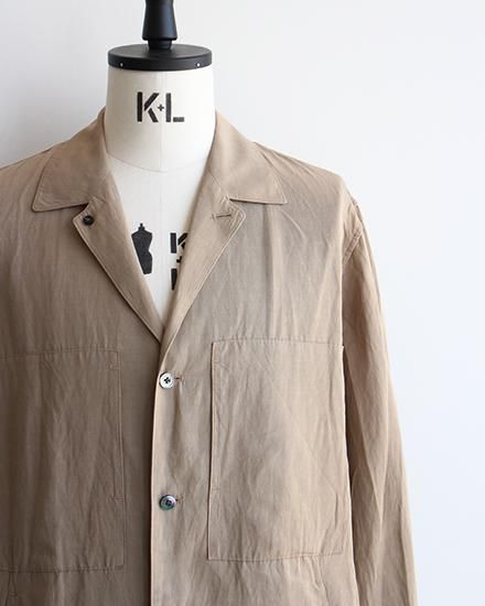 【STILL BY HAND / スティル バイ ハンド】Rayon Blend Open Collar Jacket / レーヨンオープンカラージャケット
