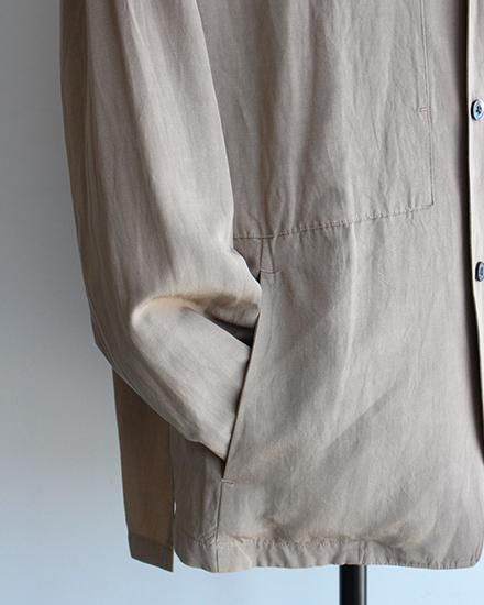 【STILL BY HAND / スティル バイ ハンド】Rayon Blend Open Collar Jacket / レーヨンオープンカラージャケット