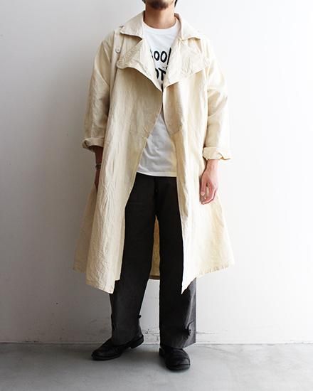 【DEADSTOCK】40-50s French Military Linen Hospital Coat