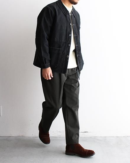 【VINTAGE】40-50s French Black Moleskin Work Jacket / デッドストック フレンチ ブラックモールスキン  ジャケット