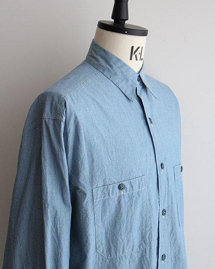 【Blurhms Rootstock / ブラームス ルーツストック】Selvage Chambray USN Shirts