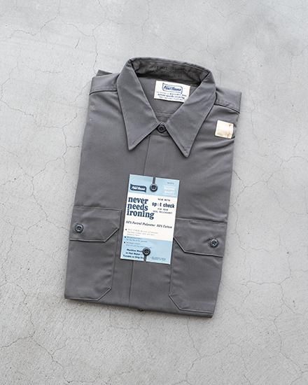1980s work shirt 両面チェーンステッチ　ブラック 1980s work shirt 両面チェーンステッチ ブラック