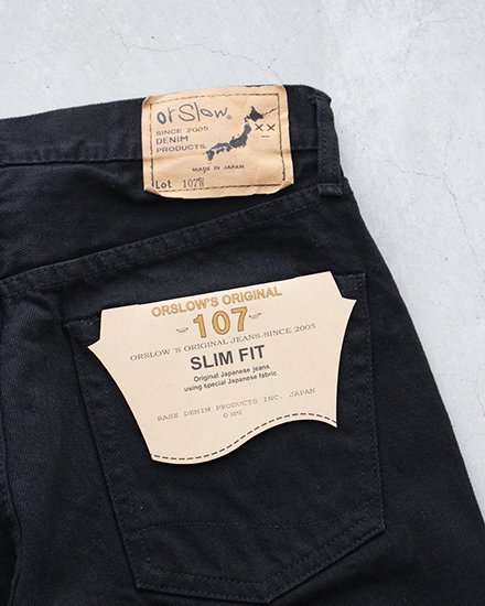 【orslow】 Ivy Fit Denim 107 Black / オアスロウ アイビーフィット 107 ブラック