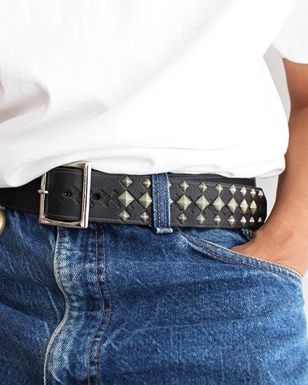 Willow Pants / ウィロー パンツ】R-008 Studs Belt ”Made By Roosterking