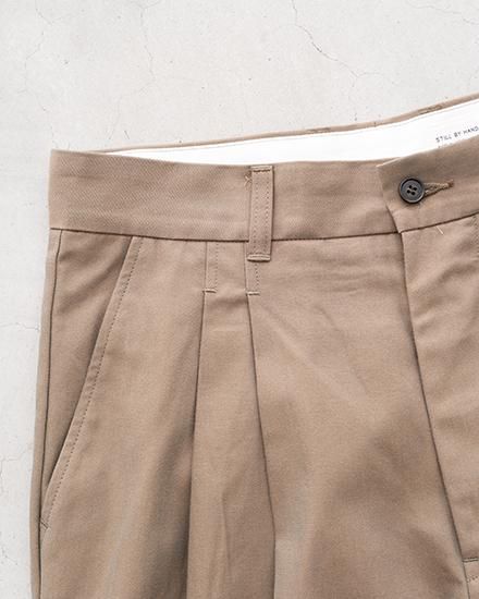 STILL BY HAND COTTON CHAMBRAY PANTS タグ付き STILL BY HAND / スティル バイ ハンド】Cotton Chambray Trousers