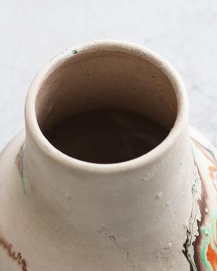 VINTAGE】Nemadji Pottery Flower Base ”Made In USA