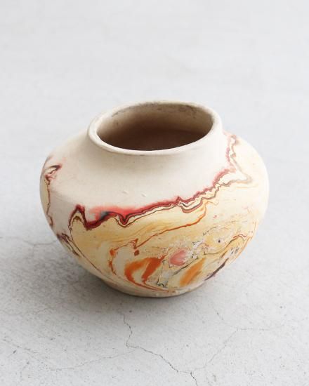 VINTAGE】Nemadji Pottery Flower Base ”Made In USA VINTAGE】Nemadji Pottery Flower Base ”Made In USA