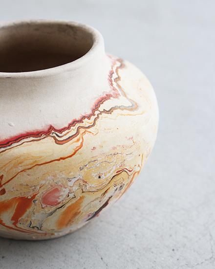 VINTAGE】Nemadji Pottery Flower Base ”Made In USA