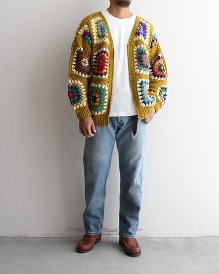 MacMahon Knitting Mills By Niche】Crochet V-Neck Zip Cardigan