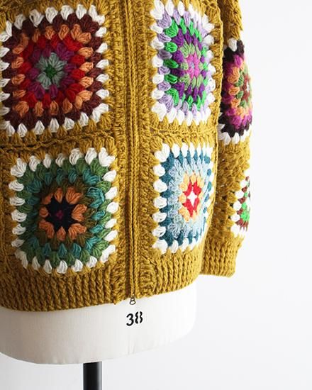MacMahon Knitting Mills By Niche】Crochet V-Neck Zip Cardigan MacMahon Knitting Mills By Niche】Crochet V-Neck Zip Cardigan