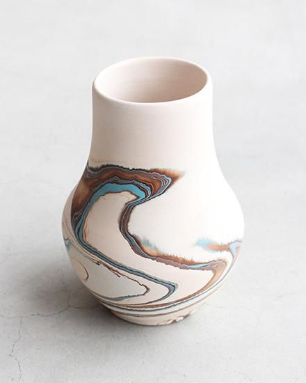 VINTAGE】Nemadji Pottery Flower Base ”Made In USA VINTAGE】Nemadji Pottery Flower Base ”Made In USA