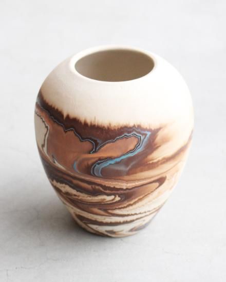 VINTAGE】Nemadji Pottery Flower Base ”Made In USA